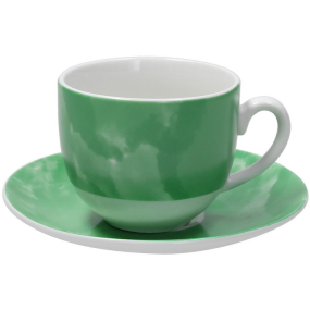 Чашка для капучино с блюдцем Colorplay Verde 250 мл