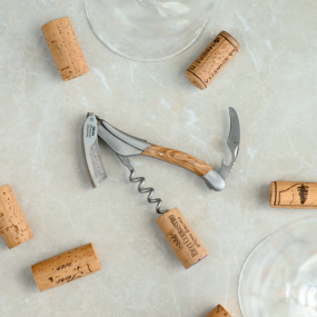 Штопор складной с ножом Wine Spirit 12 см, ручка - оливковое дерево