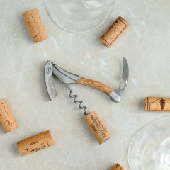 Штопор складной с ножом Wine Spirit 12 см, ручка - оливковое дерево