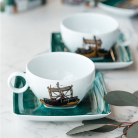 Набор чашек чайных с блюдцами Alma do porto 238 мл, 4 предмета