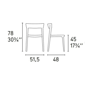 Стул Calligaris Skin CS1391, Matt Hemp