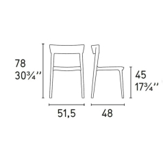 Стул Calligaris Skin CS1391, Matt Hemp