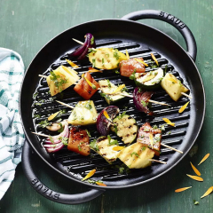 Сковорода-гриль круглая с двумя ручками Grills 22 см, черная