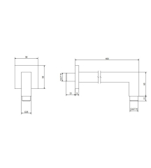Вывод для душа iB Rubinetti Shower&Co SH052CC, хром