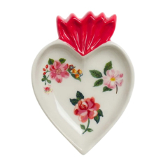 Блюдце декоративное "Сердце" 17х11,5 см, белое