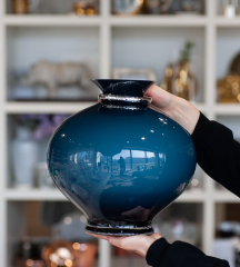 Ваза Dogale Ca'Venier 30 см, синяя