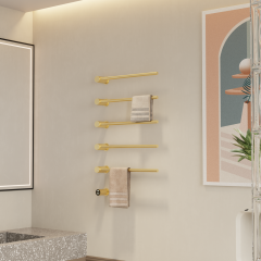 Полотенцесушитель Terminus Аккорд 80х50, электрический, золото матовое