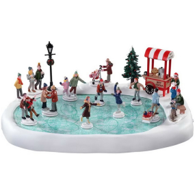 Фигурка музыкальная "Деревенский пруд для катания на коньках" 37х28,8х13,8 см