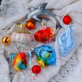 Новогодняя игрушка "Рыба-хирург" 11 см