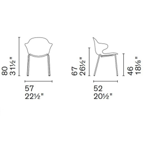 Стул Calligaris Saint Tropez CS1845, Smoke Grey