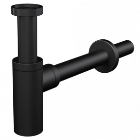 Сифон для раковины Alca Design A400BLACK, цельнометаллический, черный матовый