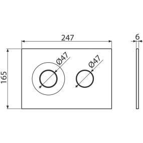 Панель смыва Alca Dot.Dot M1978, черный матовый