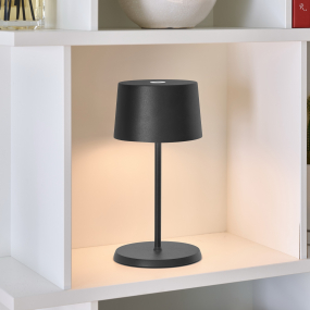 Лампа настольная Zafferano Olivia Pro Mini 22 см, темно-серая