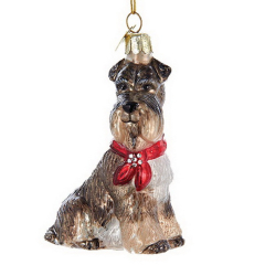 Новогодняя игрушка "Шнауцер" 9 см