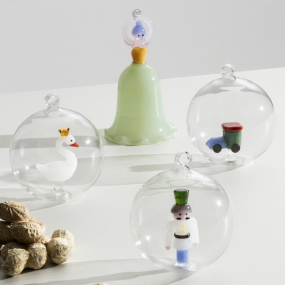 Елочный шар "Лебедь" Schiaccianoci 8 см