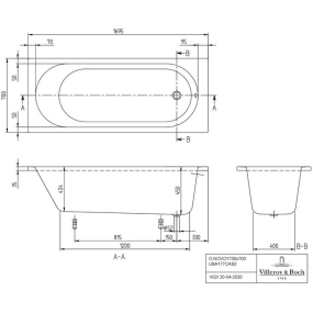 Ванна акриловая Villeroy & Boch O.Novo 170х70 UBA177CAS2V-01