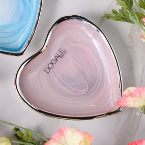 Блюдце "Сердце" 13 см, розовое