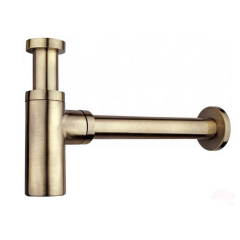 Сифон для раковины Alca DESIGN A400, цельнометаллический, состаренная бронза