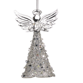 Елочная игрушка "Ангел с сердцем" 9 см