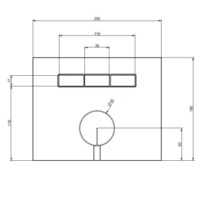 Внешняя часть Gessi HI-FI 63081.030 смесителя для душа, медь PVD
