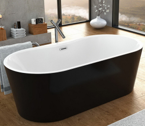 Ванна Kolpa-San  Comodo FS 185х90, черно-белая