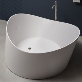 Ванна Antonio Lupi Dune 172х168, из материала Cristalplant, матовая, белая