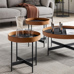Стол журнальный Calligaris Arena 42х42 CS5118-P, Black / Cognac