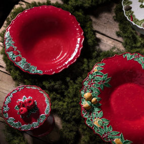 Салатник Bordallo Pinheiro Coroa De Natal 34 см