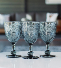 Набор бокалов для вина Savoia 320 мл, 3 шт, цвет серый