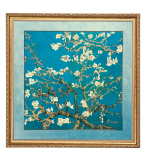 Картина "Цветущие ветки миндаля" 68х68 см (лимит. 999 изд.), цвет голубой