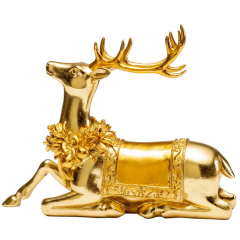 Фигурка "Золотой олень лежит" 19,5 см