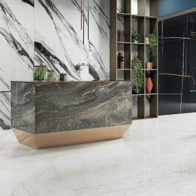 Керамогранит Italon Charme Deluxe 80х80 Lux, Bianco Michelangelo, 9 мм