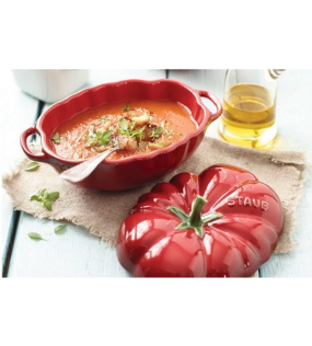 Кокот керамический "Помидор" 19 см, вишневый