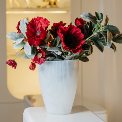 Ваза Dogale Plisse 24,5 см, цвет перламутр