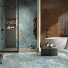 Керамогранит Imola The room 120х278 LPM, Onyx Aqua Blue Gold, 6,5 мм