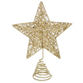 Верхушка для ели "Звезда" 20х15 см, цвет золото