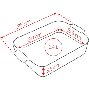 Форма для запекания прямоугольная Appolia 15,5х25 см, зеленая