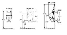 Писсуар Villeroy & Boch Venticello 5504R101, с крышкой, белый