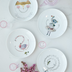 Набор тарелок десертных Tea With Alice 22,9 см, 4 шт