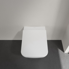 Унитаз подвесной Villeroy&Boch Venticello 56х37, CeramicPlus, 4611RSR1, c сиденьем