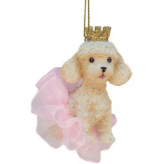 Елочная игрушка "Пудель-балерина" 7,6 см