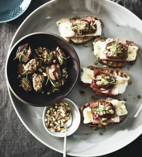 Блюдо глубокое Junto Pearl Grey 33 см