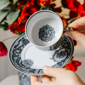 Чашка чайная с блюдцем Versace Barocco Haze 200 мл