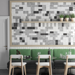 Плитка керамическая Equipe Manacor 10х10, Black, 8 мм