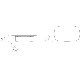 Стол журнальный Calligaris Sandy 130х80 CS5153-C, Matt Bronze