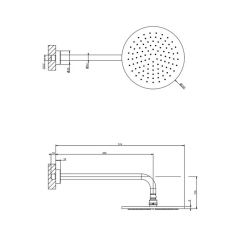 Лейка для душа Gessi Origini 66148.727, латунь матовая