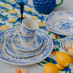 Чашка чайная/кофейная с блюдцем Rose Blue 200 мл