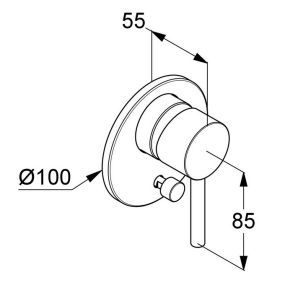 Внешняя часть Kludi Bozz 38716N076 смесителя для ванны и душа, золото