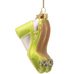Елочная игрушка "Туфли зеленые" 10 см