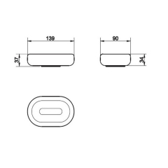 Мыльница Gessi Goccia 38025.031, керамическая, белый